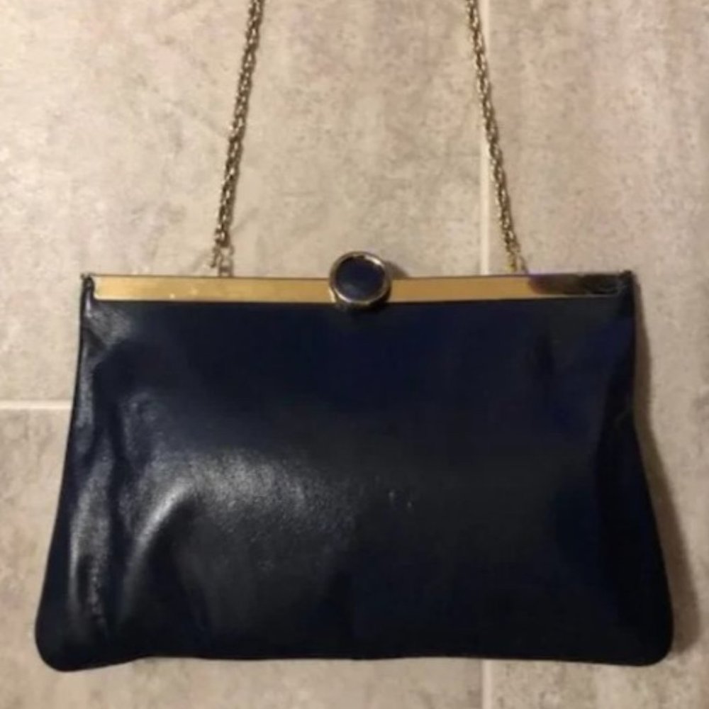 Vintage Etra Leather Evening Clutch/Shoulder Bag